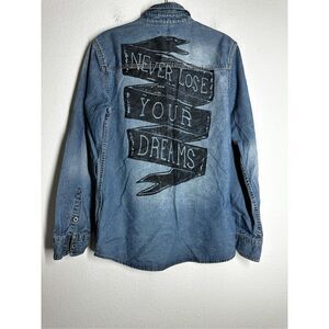 Gemo Blog Boys Denim Shirt Long Sleeve Button Up Size 16Y See Notes